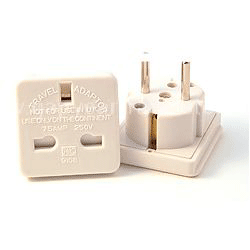UK travel european adaptor in Paris