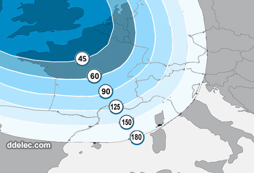 force du signal astra 2E UK spot